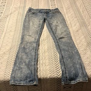 Light wash boot cut miss me jeans